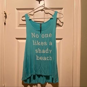 No one likes a shady beach tank top